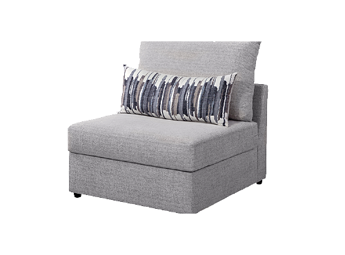 Bennett Armless Piece in Gray Fabric