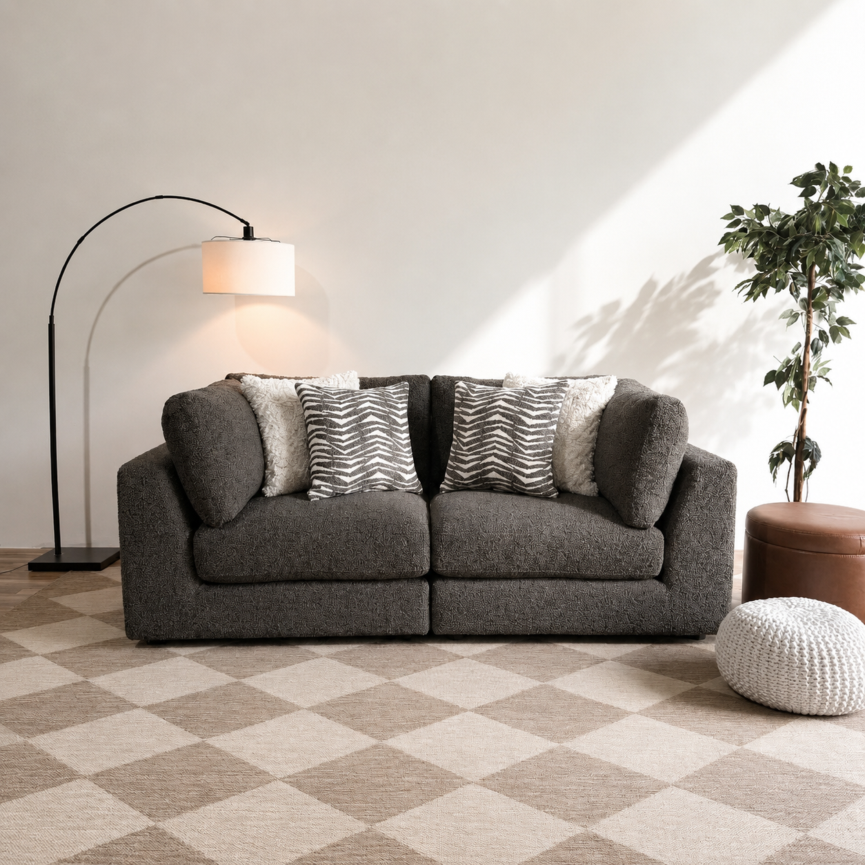 Georgia Loveseat in Cream Boucle