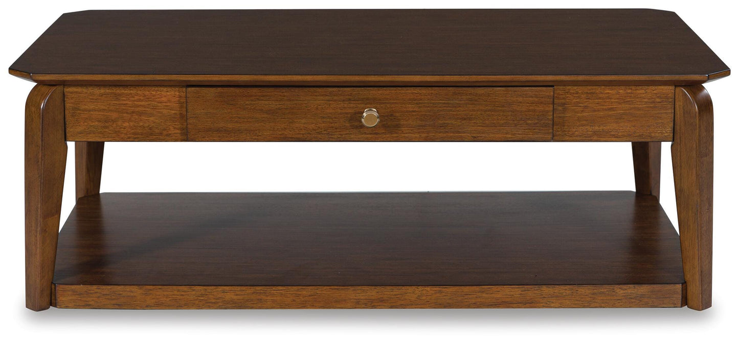 Trenmour Rectangular Cocktail Table head-on view