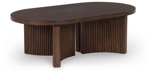 Korestone Oval Cocktail Table angle view