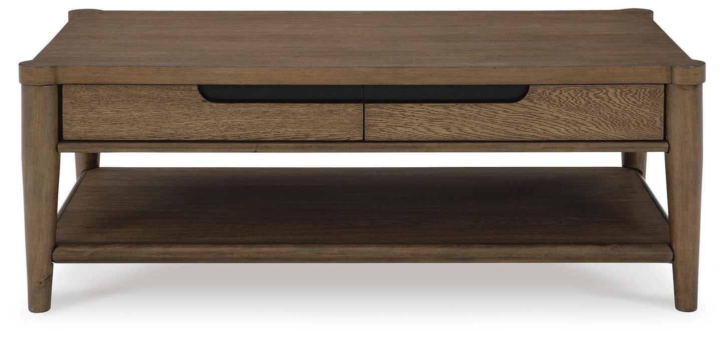 Roanhowe Rectangular Cocktail Table head-on view