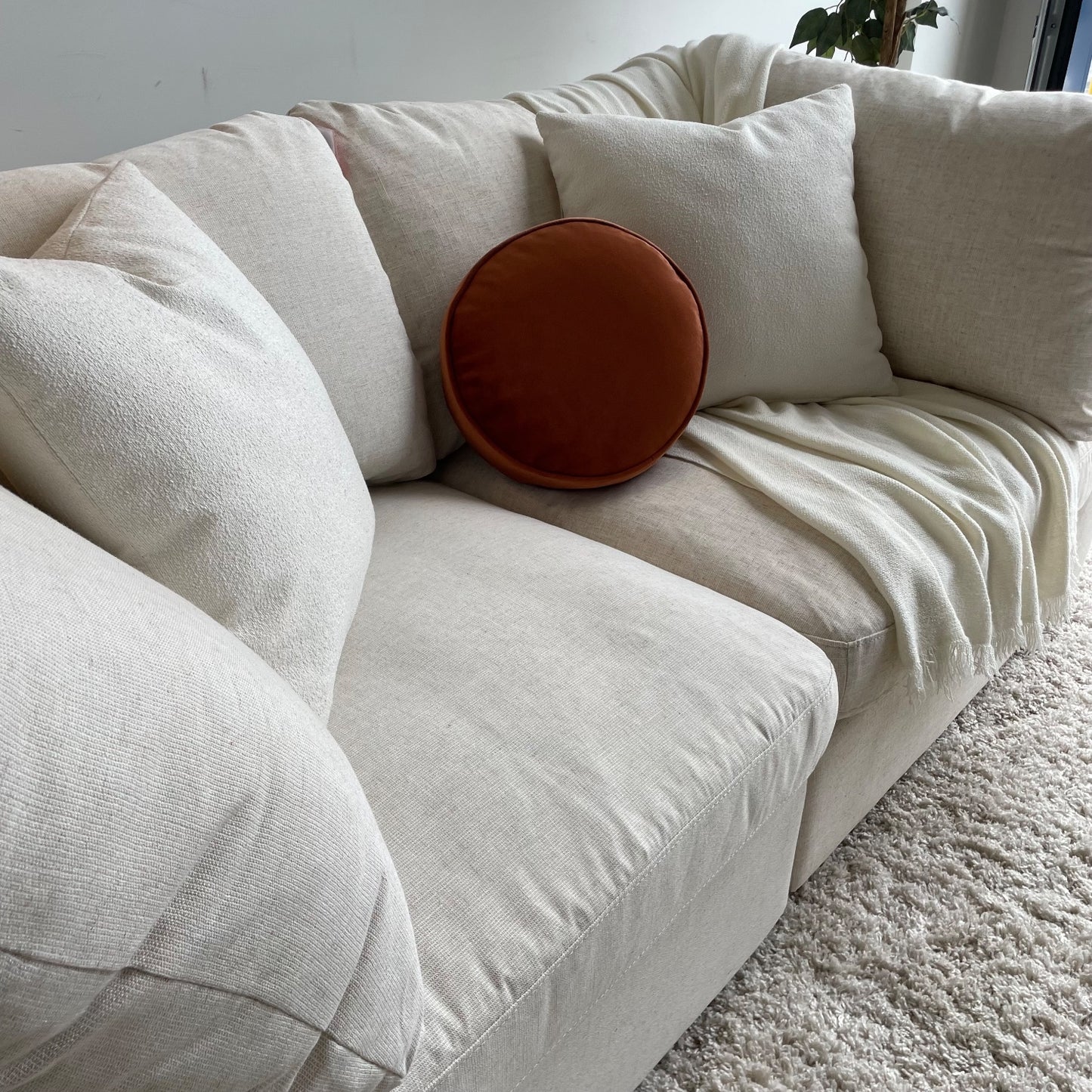 Serene 2 Piece Modular Cloud Couch in Linen Beige