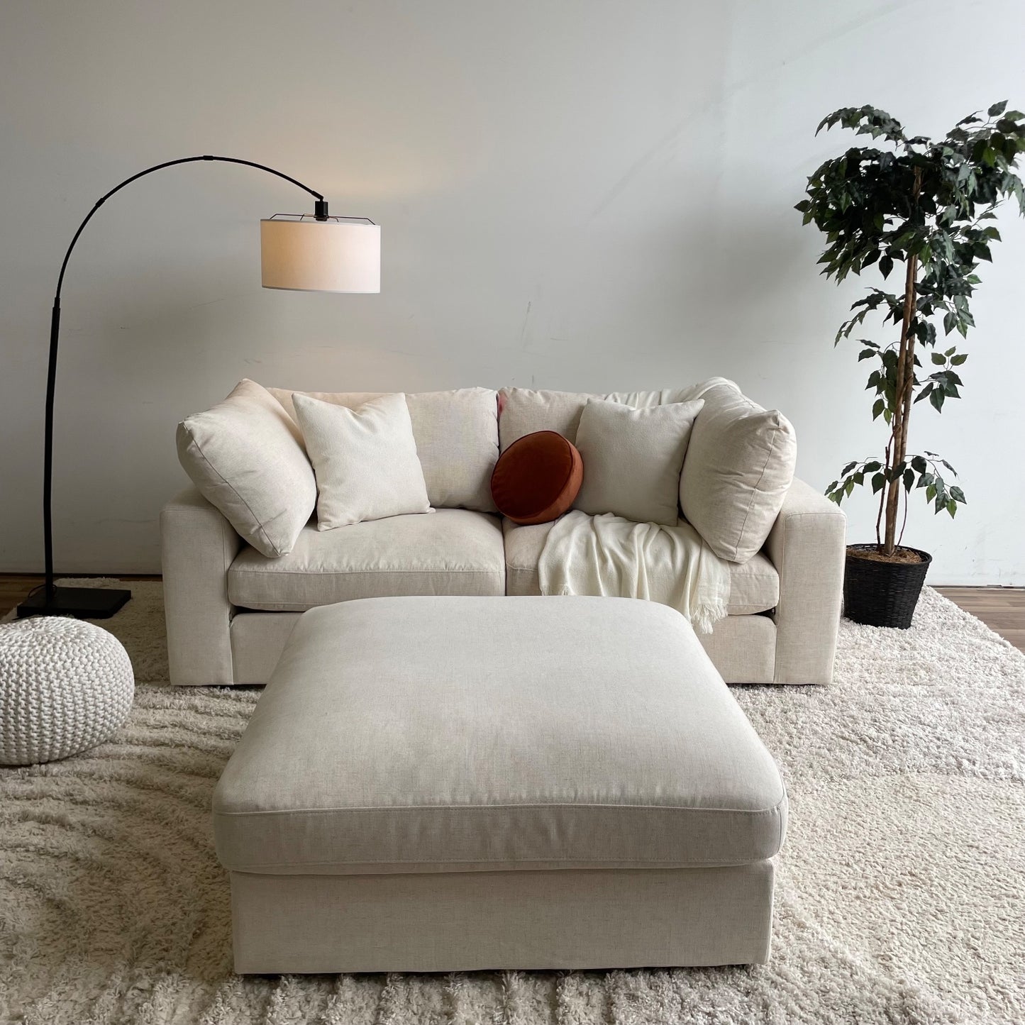 Serene Loveseat in Linen Beige — Kindred Couches