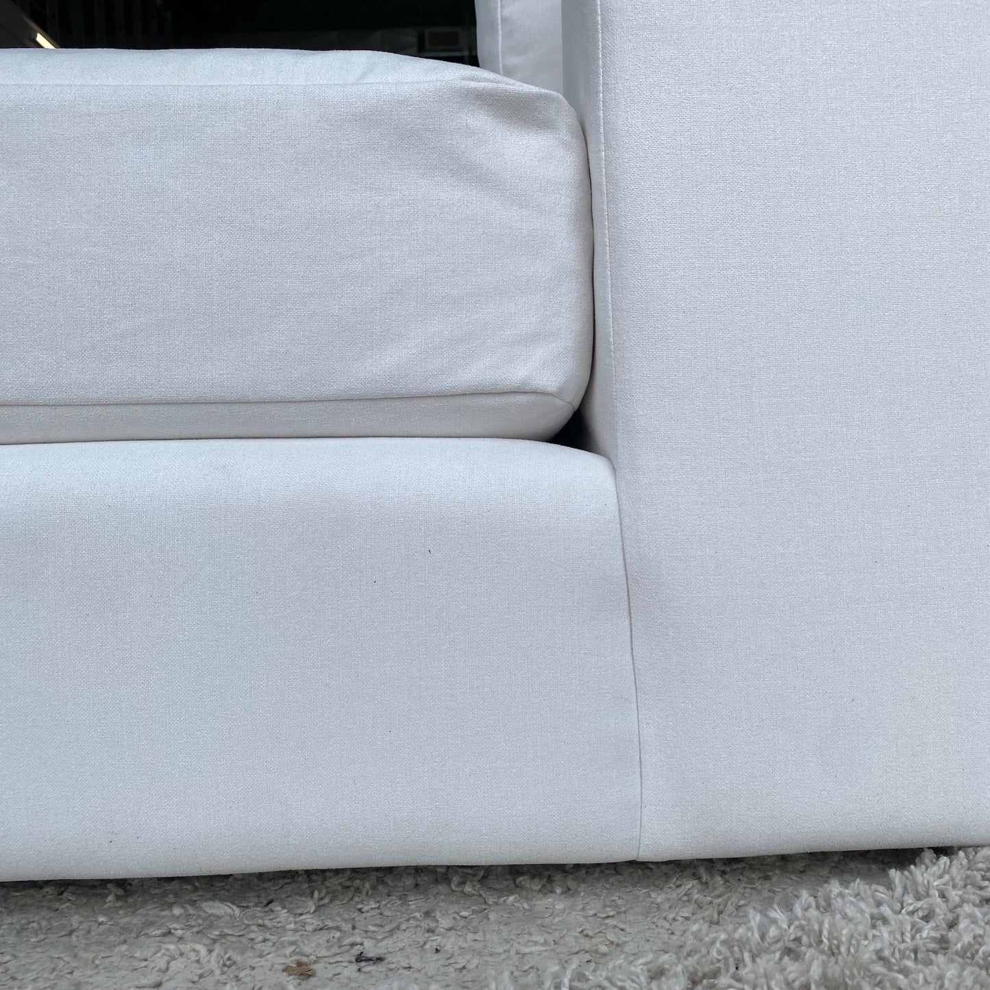 Interior Define Lee 2 Piece Bumper Sectional in White