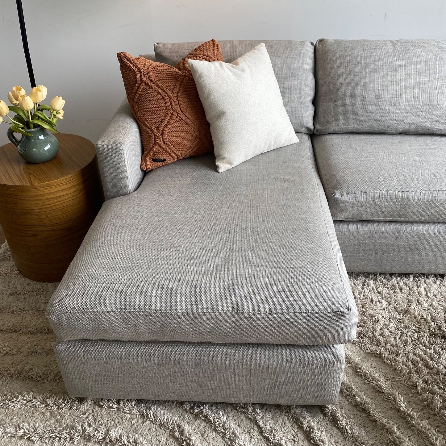 Crate & Barrel Barret II 2 Piece Sectional in Gray