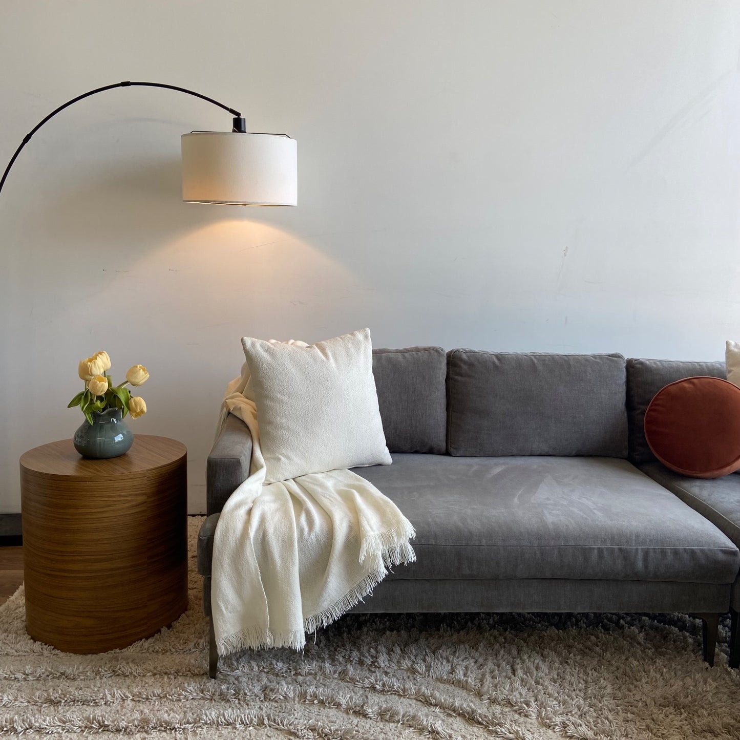 West Elm Andes 3-piece Sectional in Metal gray