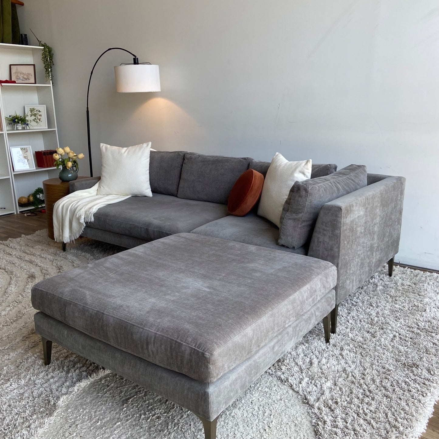 West Elm Andes 3-piece Sectional in Metal gray