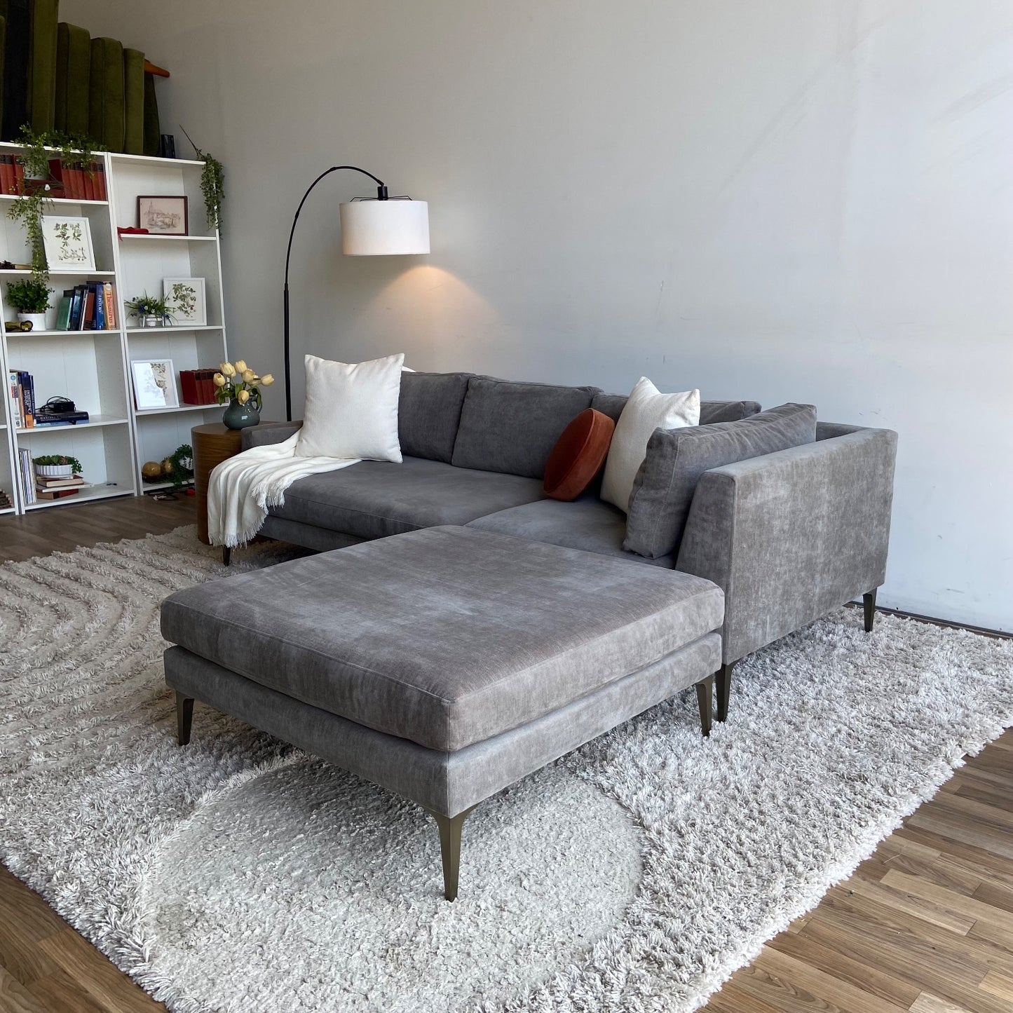 West Elm Andes 3-piece Sectional in Metal gray