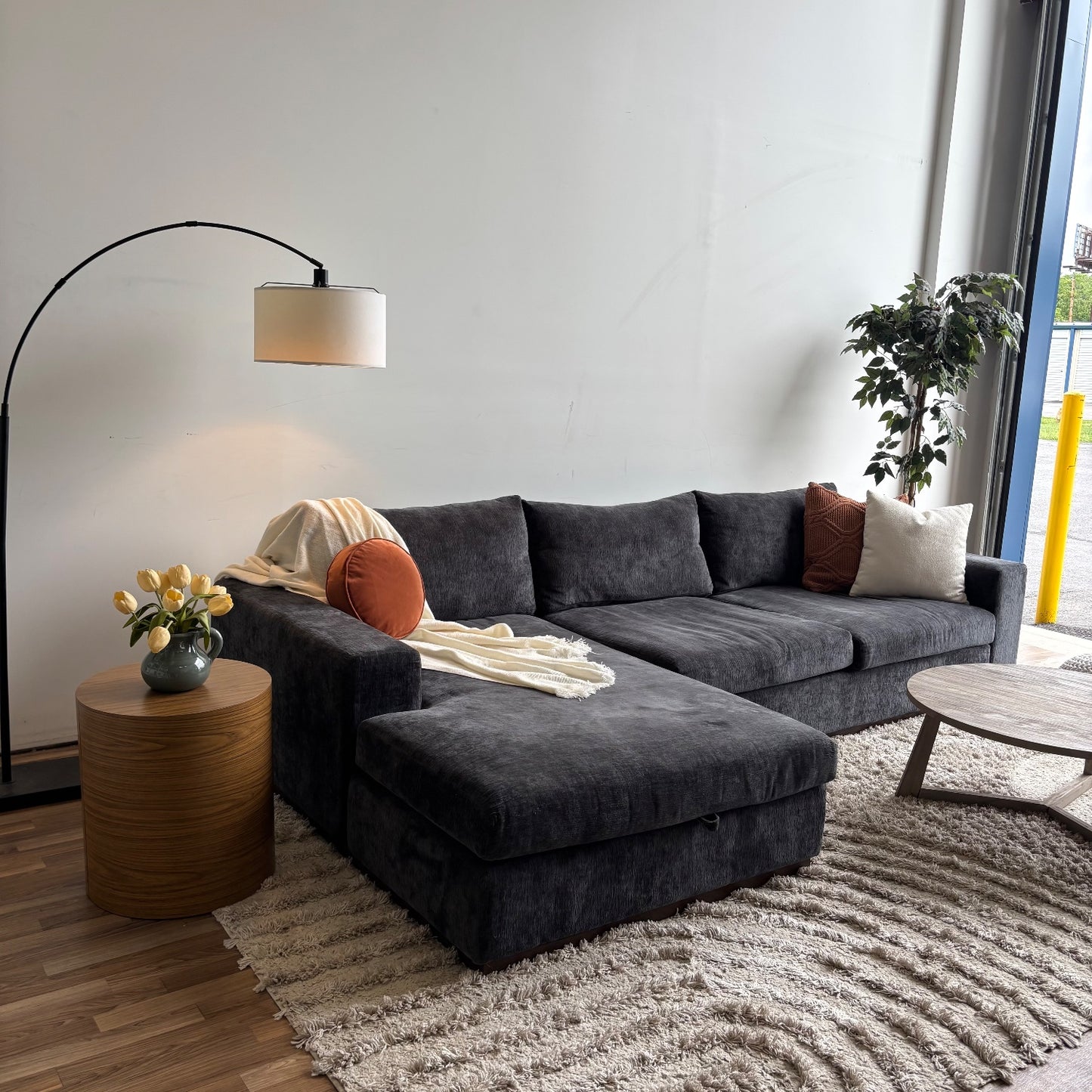 Joybird Holt 2pc Sectional Couch in Black