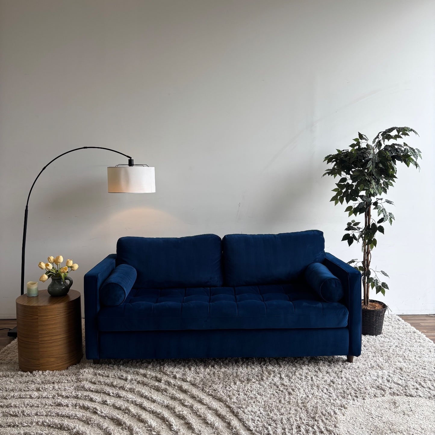 Joybird Briar Sleeper Sofa in Velvet Blue