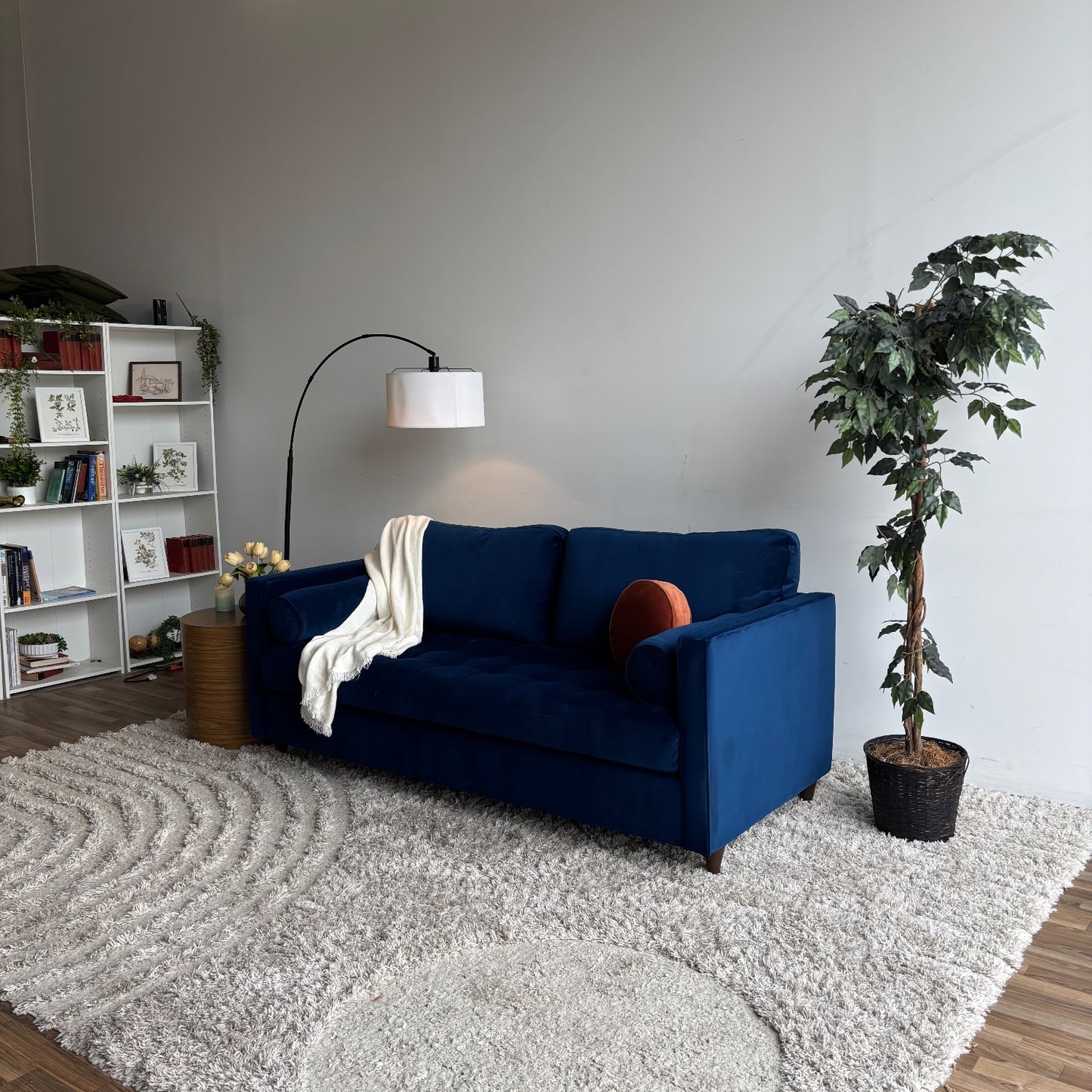 Joybird Briar Sleeper Sofa in Velvet Blue