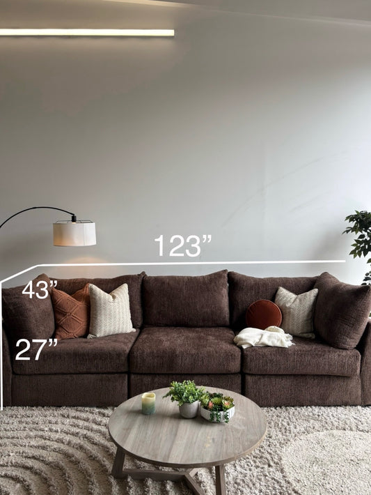 Bennett 3pc Couch in Chocolate Color