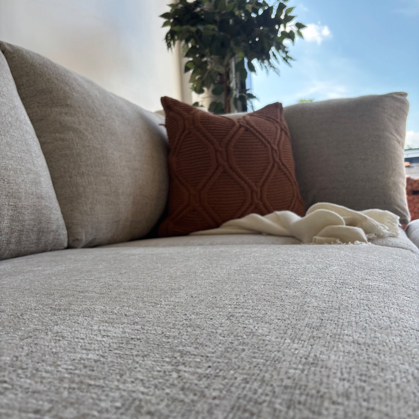 Bennett 4pc Modular Sectional Couch in Cream Color