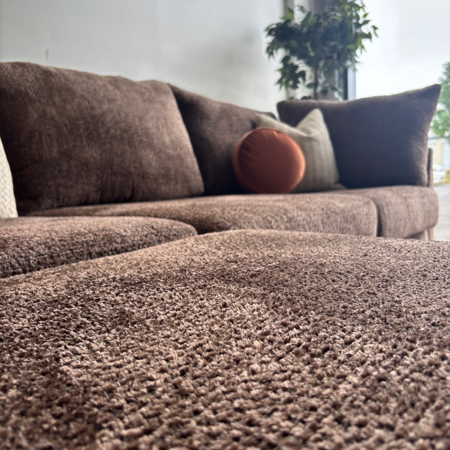Bennett 4pc Modular Sectional Couch in Chocolate Color