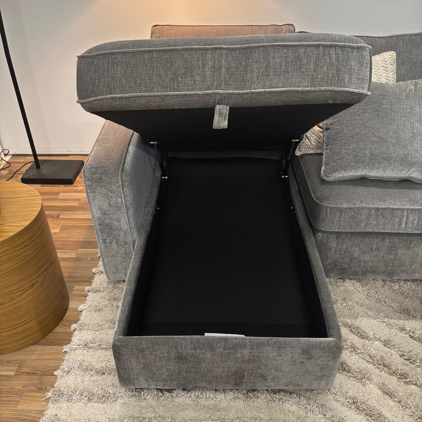 Interior Define James 4pc L Sectional Couch in Dark Gray
