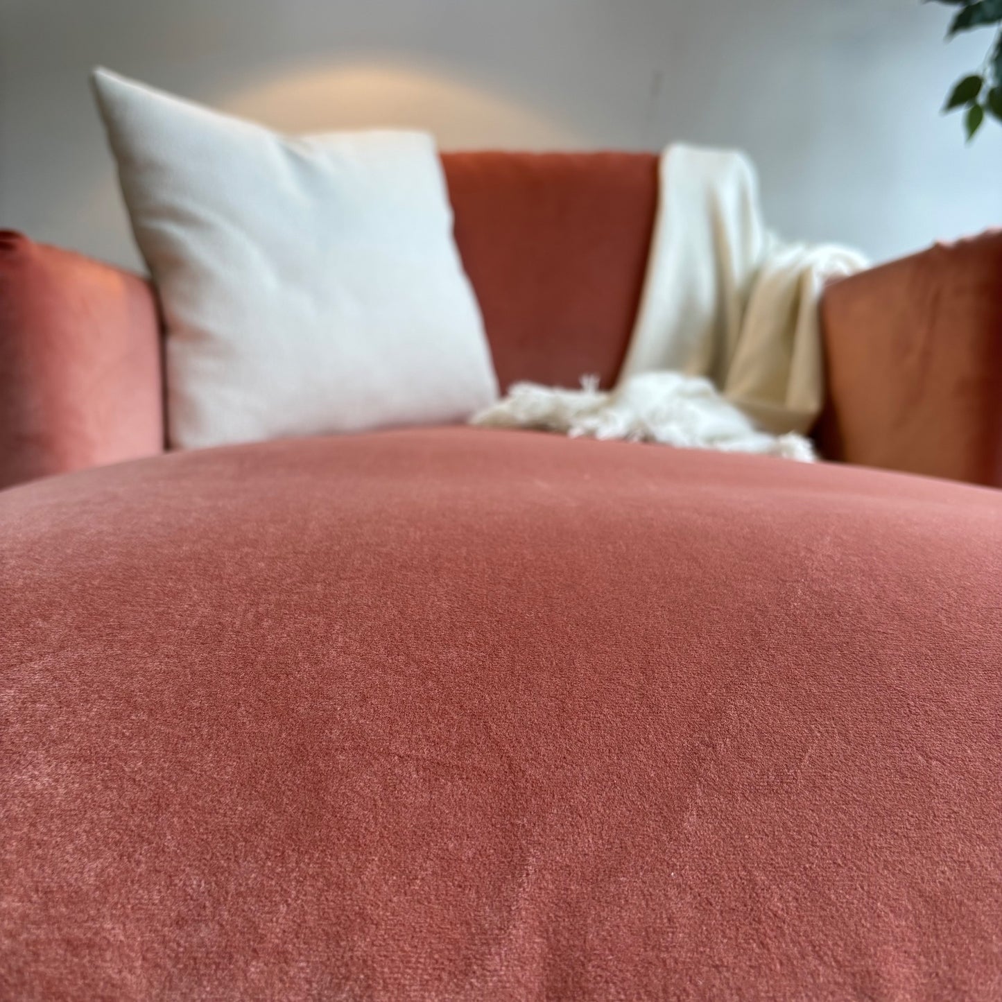 Interior Define Sloan Slip Cover Chaise Lounge Chair in Performance Velvet Coral