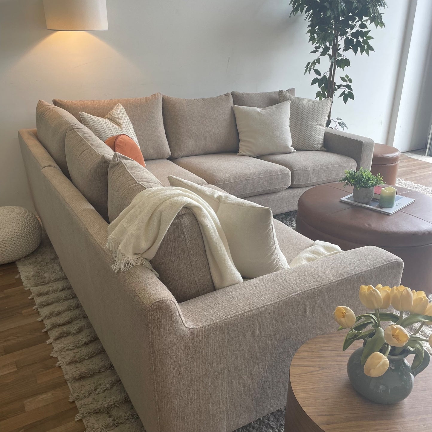 Interior Define Sloan Corner Sectional in beige
