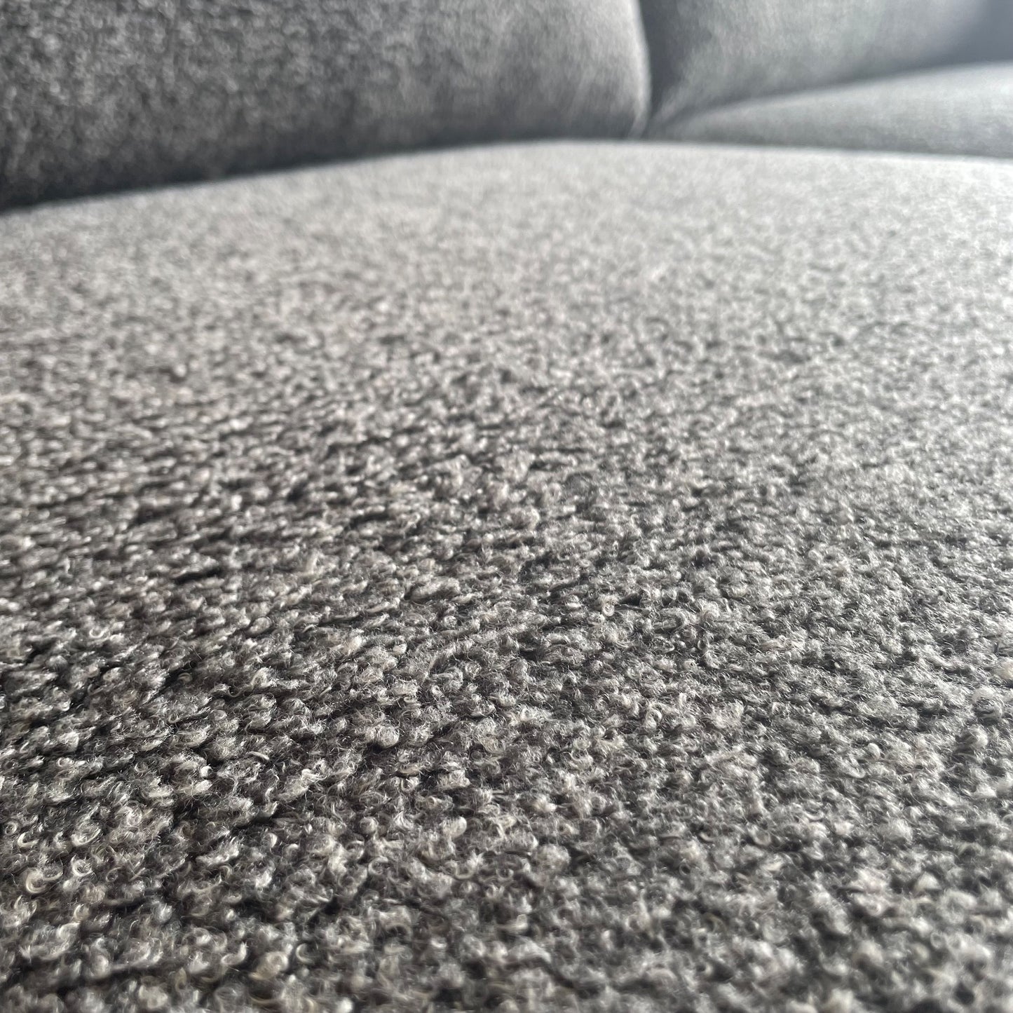Interior Define Sloan Sectional in Dark Gray Teddy Fabric
