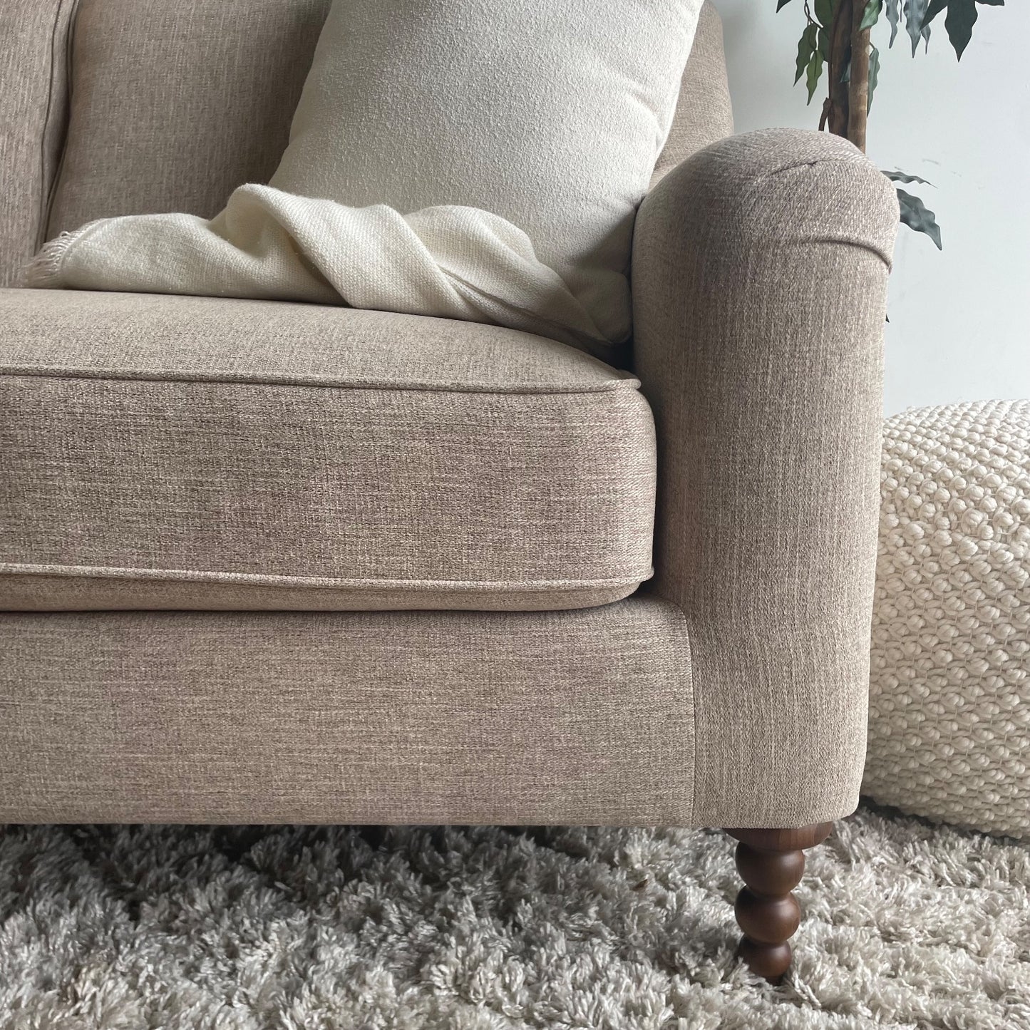 Interior Define Alexander Loveseat in Beige