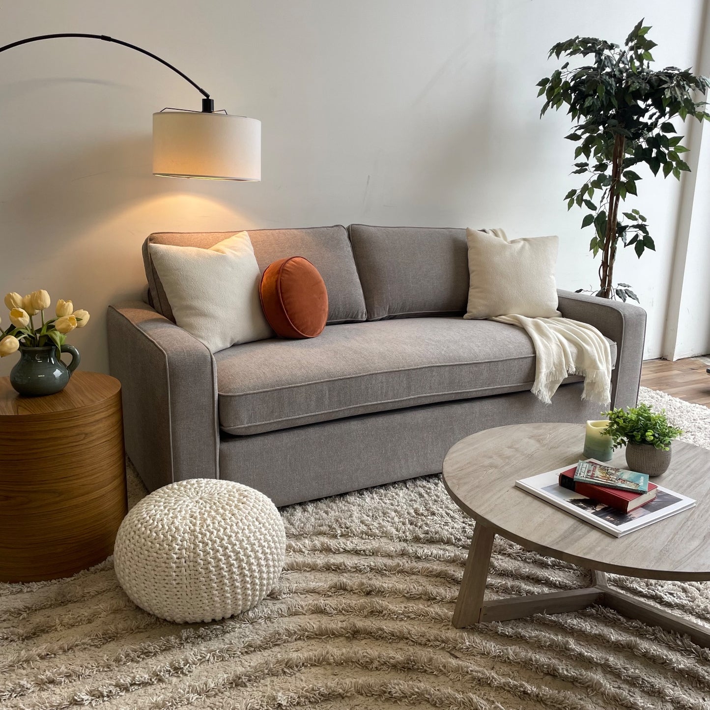 Interior Define James Sleeper Sofa in Gray
