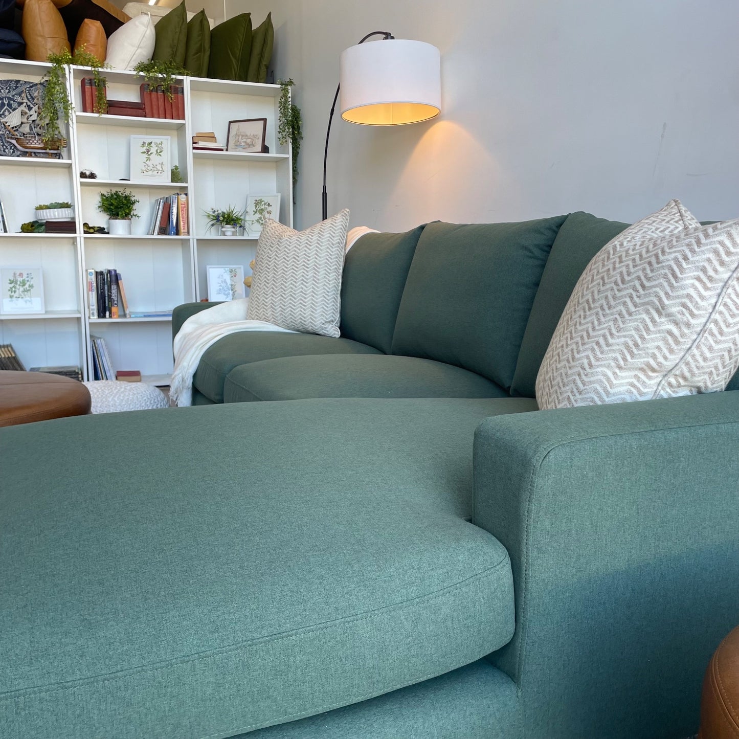 Interior Define Sloan 2 pc sectional in Dark Green
