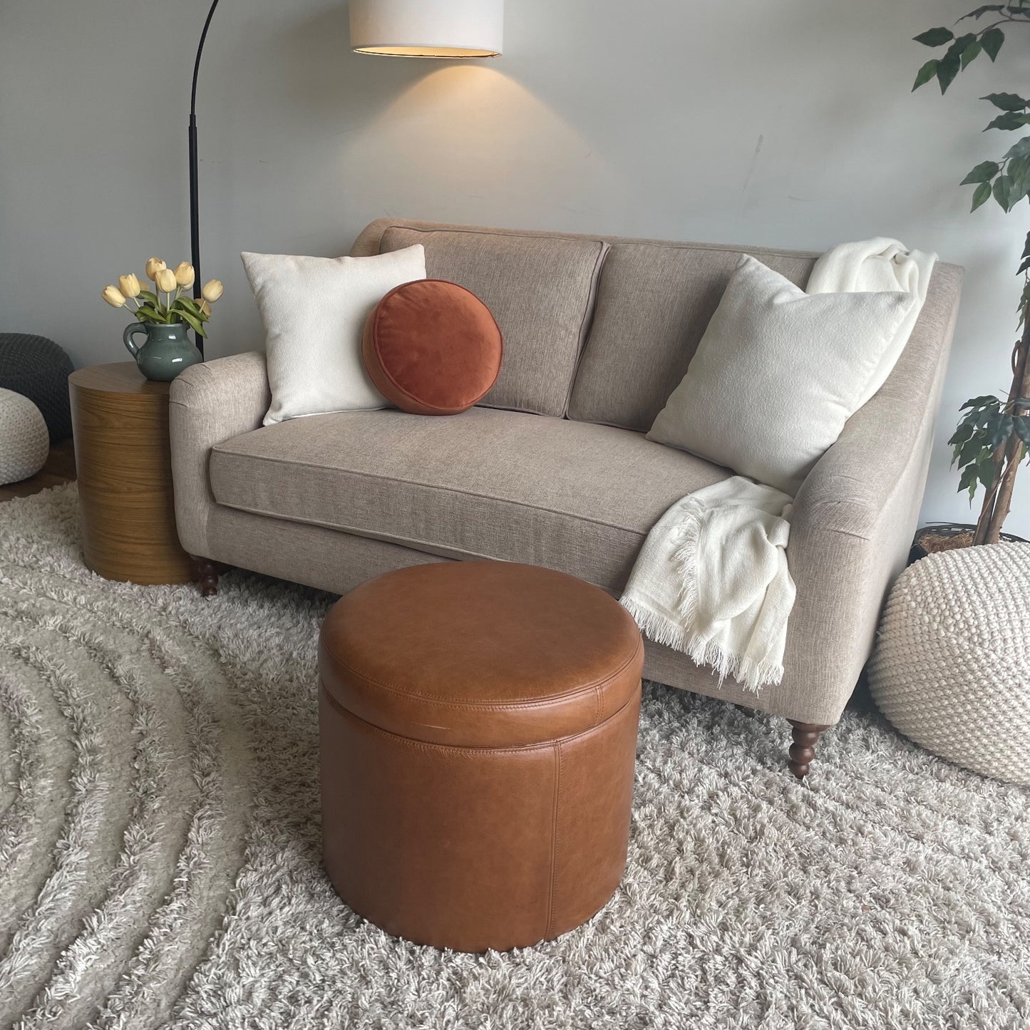 Interior Define Alexander Loveseat in Beige