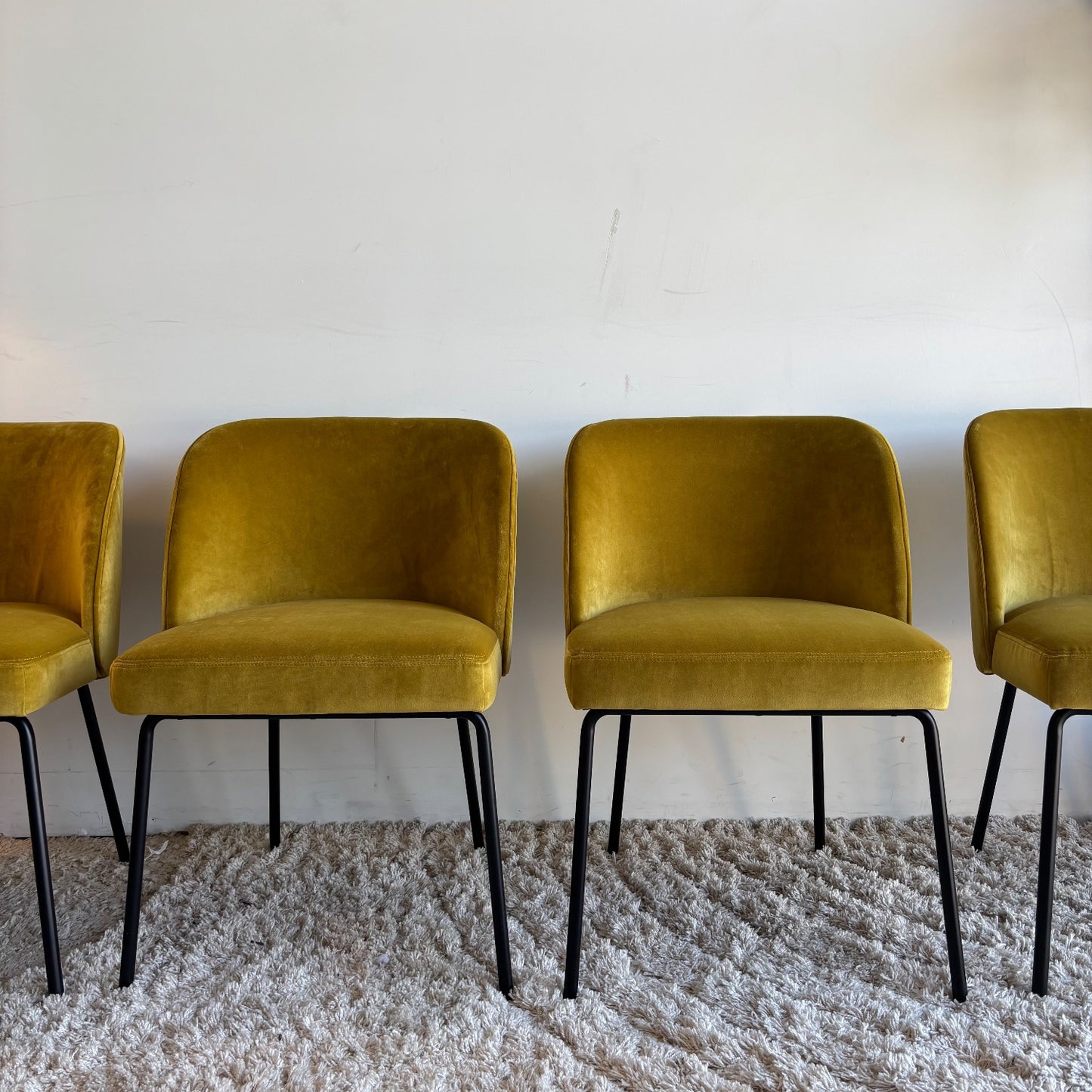 Interior Define Graham Chair in Velvet Yellow