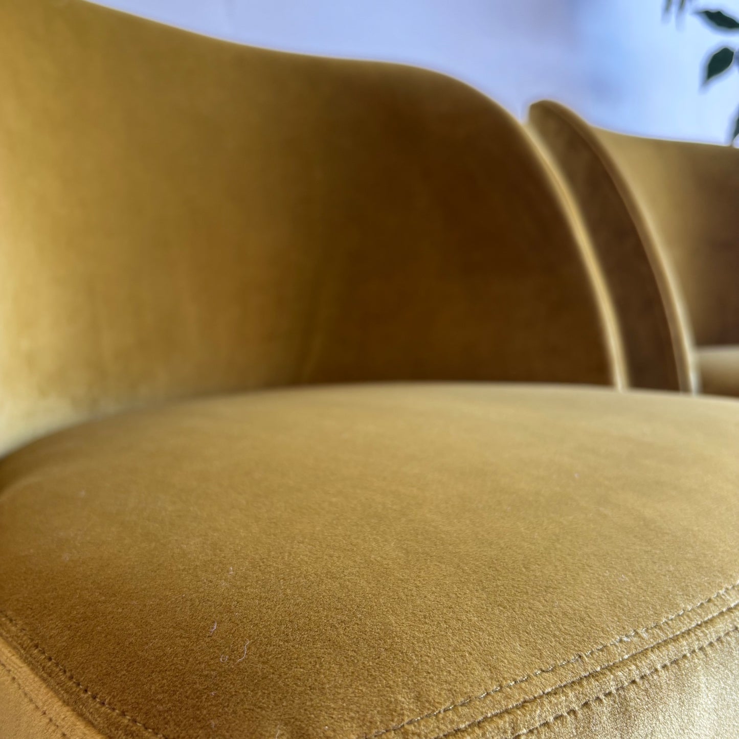 Interior Define Graham Chair in Velvet Yellow