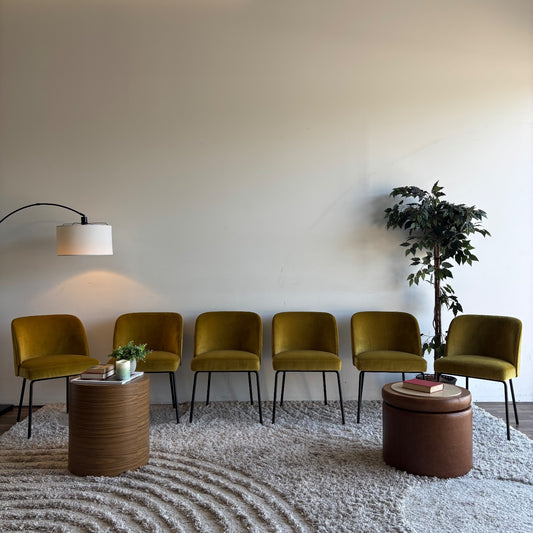 Interior Define Graham Chair in Velvet Yellow