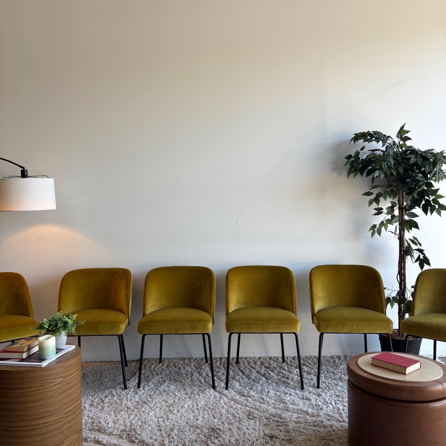 Interior Define Graham Chair in Velvet Yellow