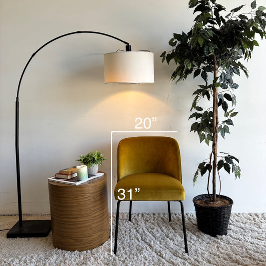 Interior Define Graham Chair in Velvet Yellow