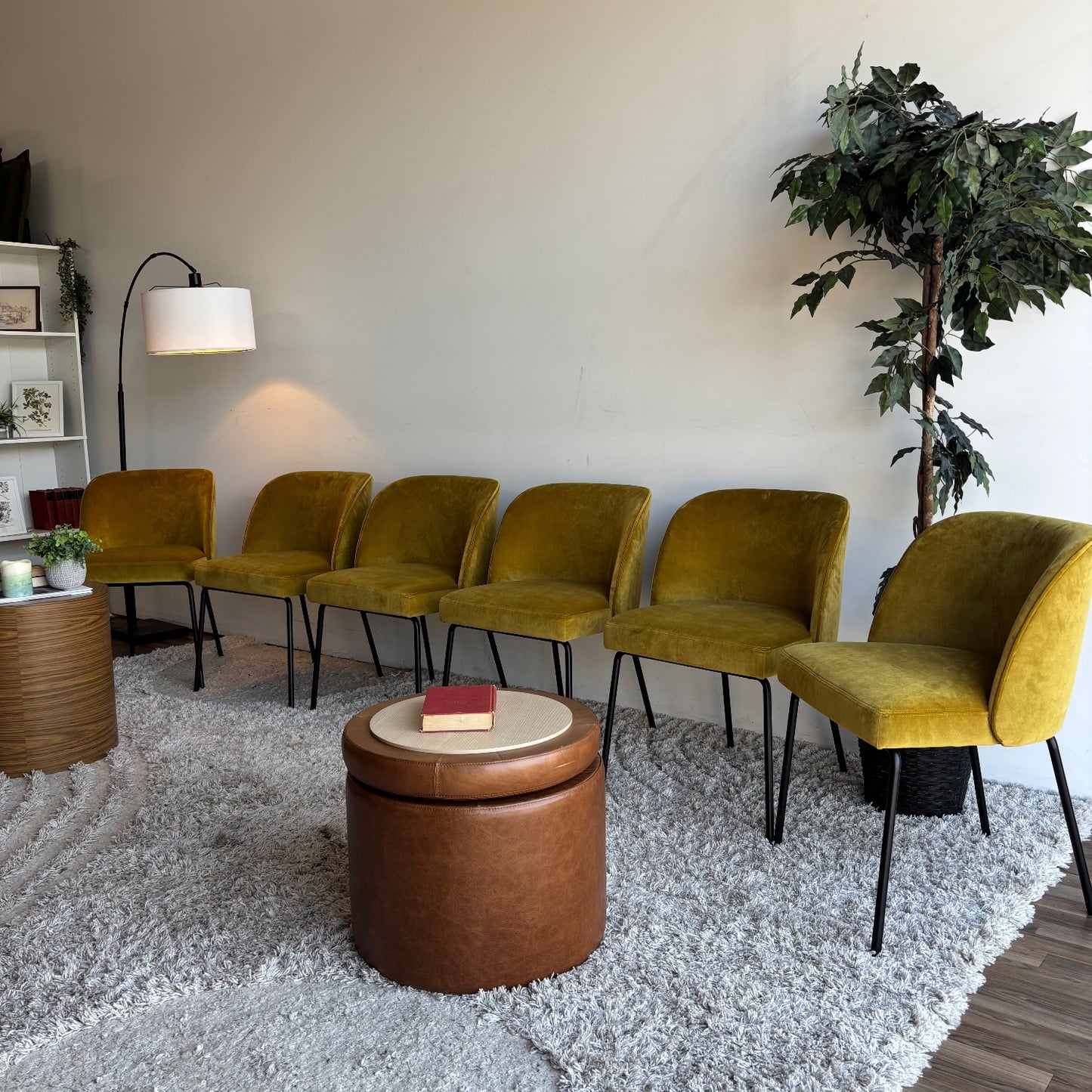 Interior Define Graham Chair in Velvet Yellow