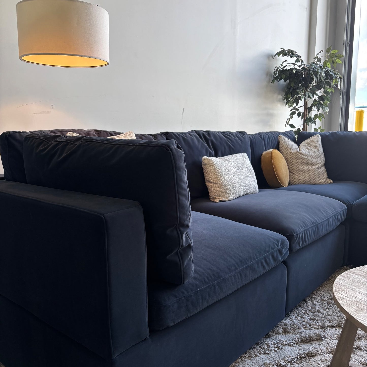 Albany Park Kova Modular 4 Pc sectional in Velvet Navy Blue