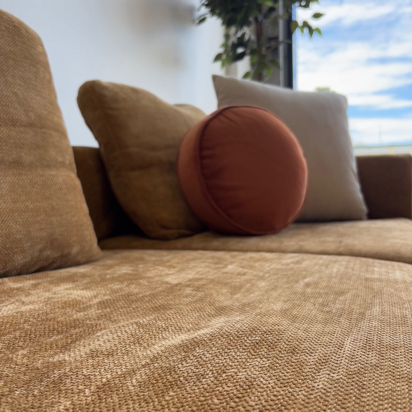 Puffer Couch Modular 4pc in Marigold