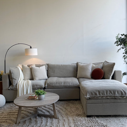 Albany Park Kova Modular 4 Pc Sectional in Oatmeal Performance Chenille