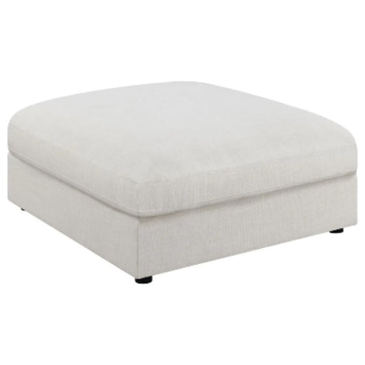 Serene Ottoman Piece in Linen Beige