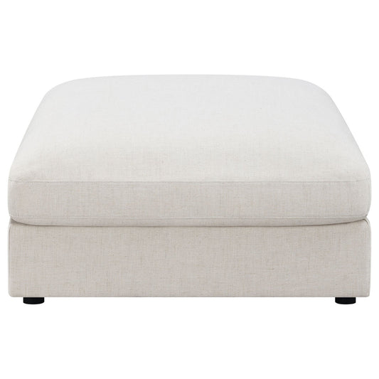 Serene Ottoman Piece in Linen Beige