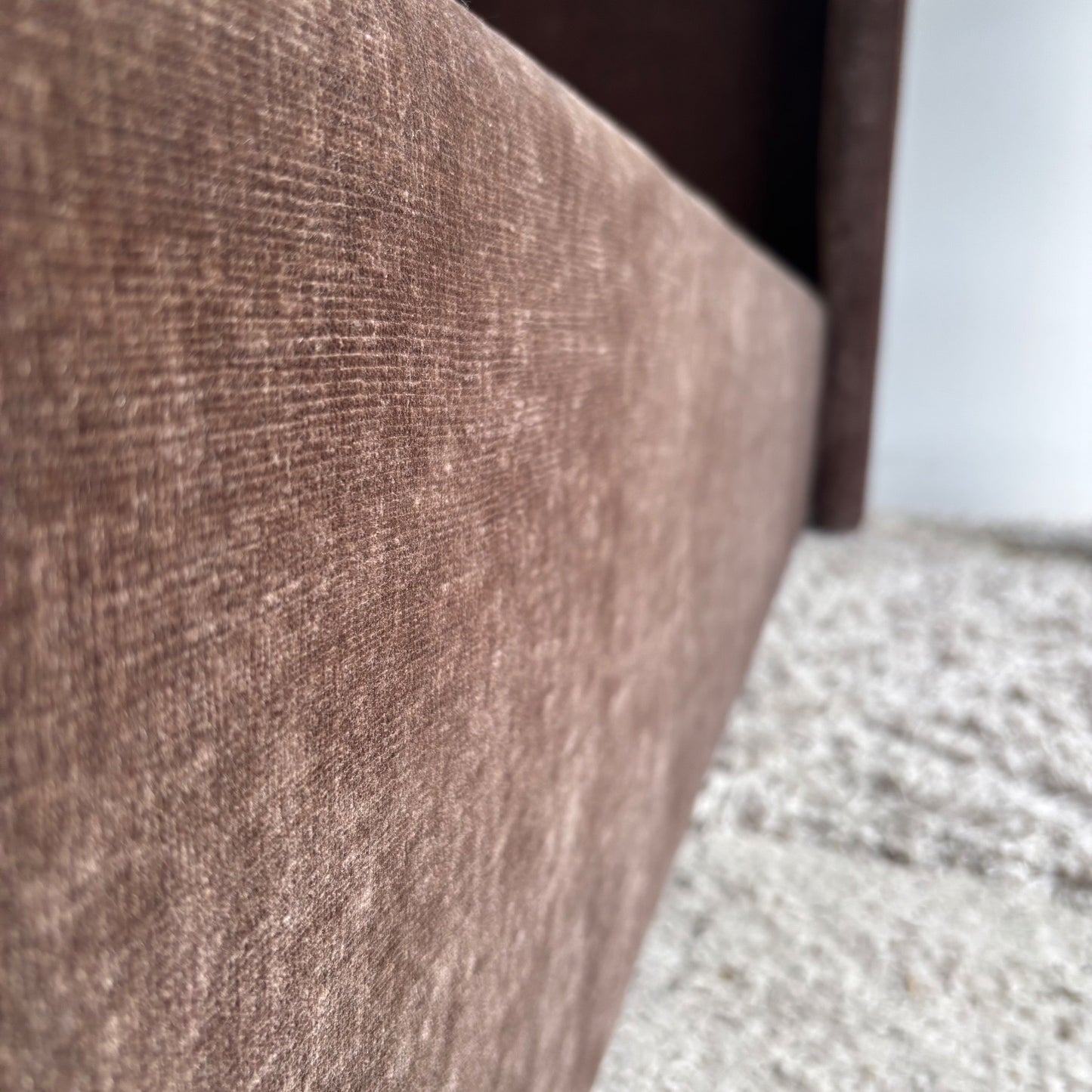 Interior Define Graham King size Bed in Brown Performance Fabric