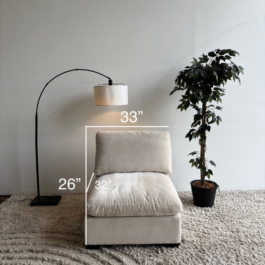 Lakeview Armless in Vanilla Cream