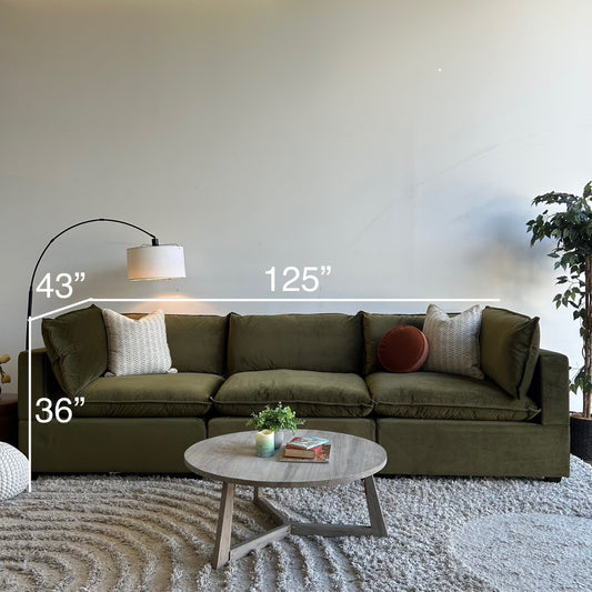 Bellamia Sofa in Green performance Velvet