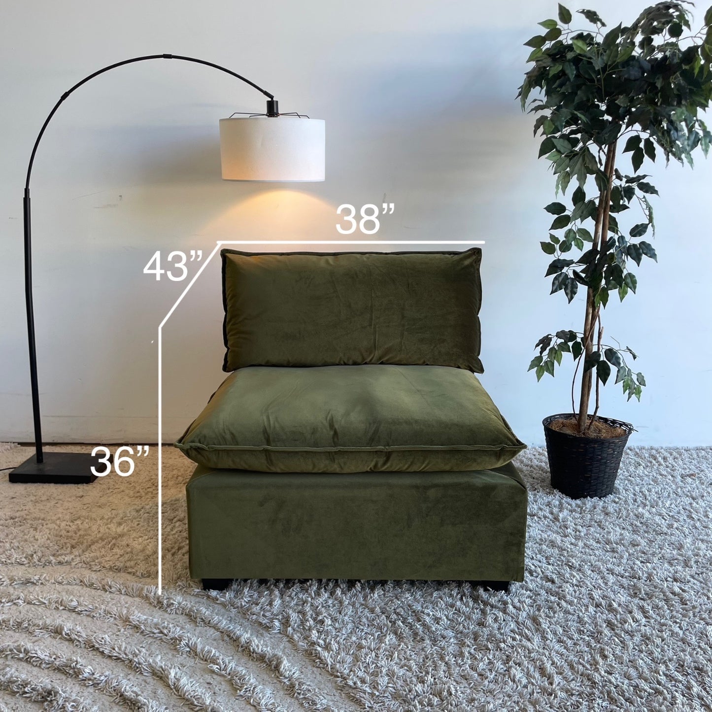 Bellamia Armless in Green performance Velvet