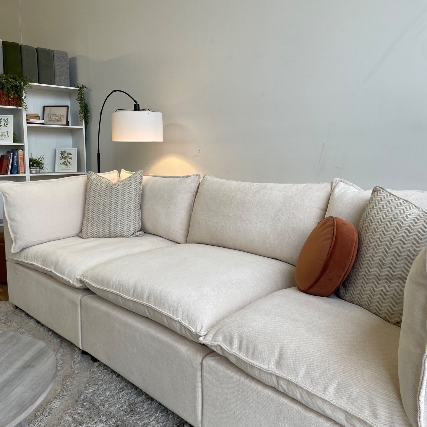 Bellamia Luna Sofa in Cream Performance Chenille