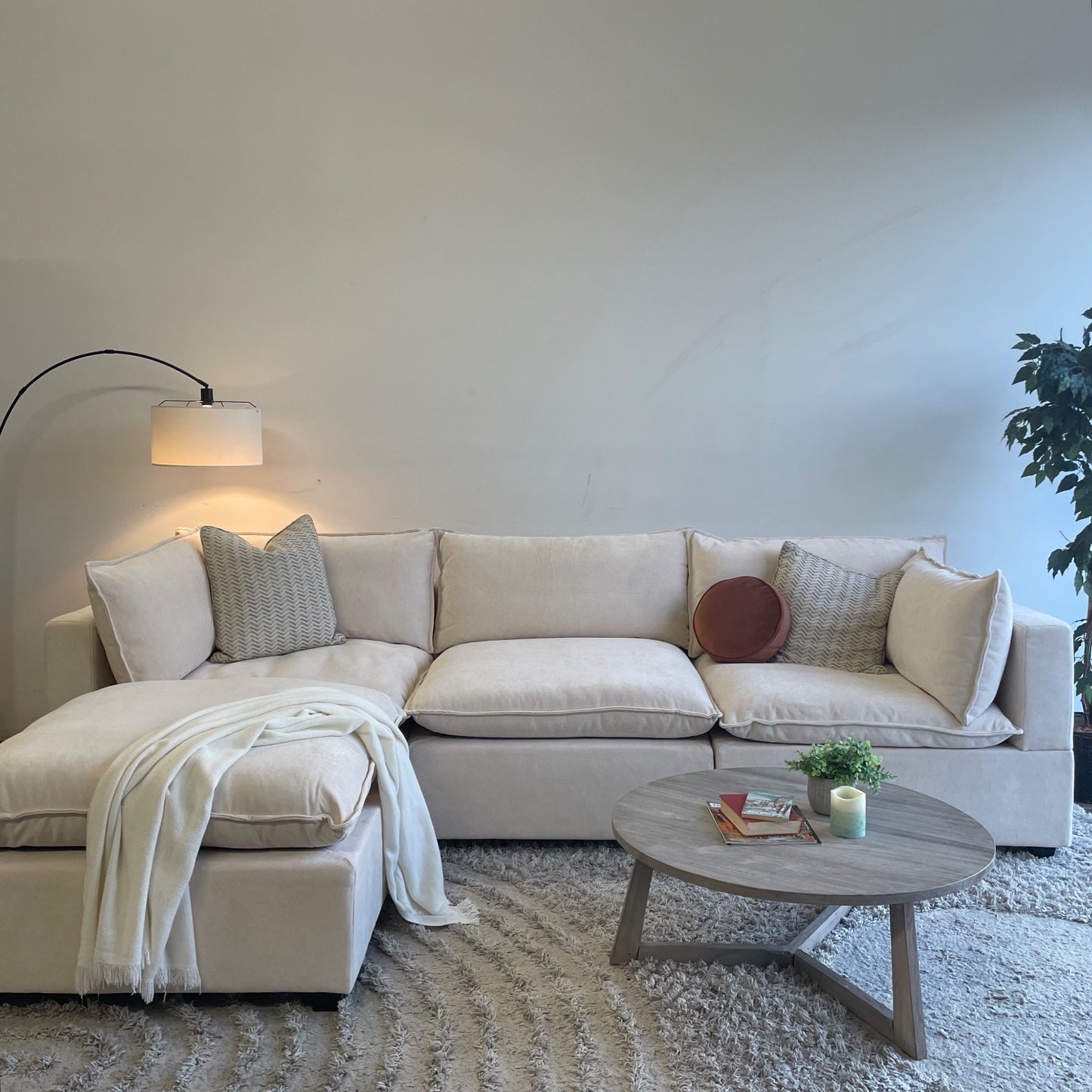 Bellamia Luna Bed Configuration in Green Performance Velvet