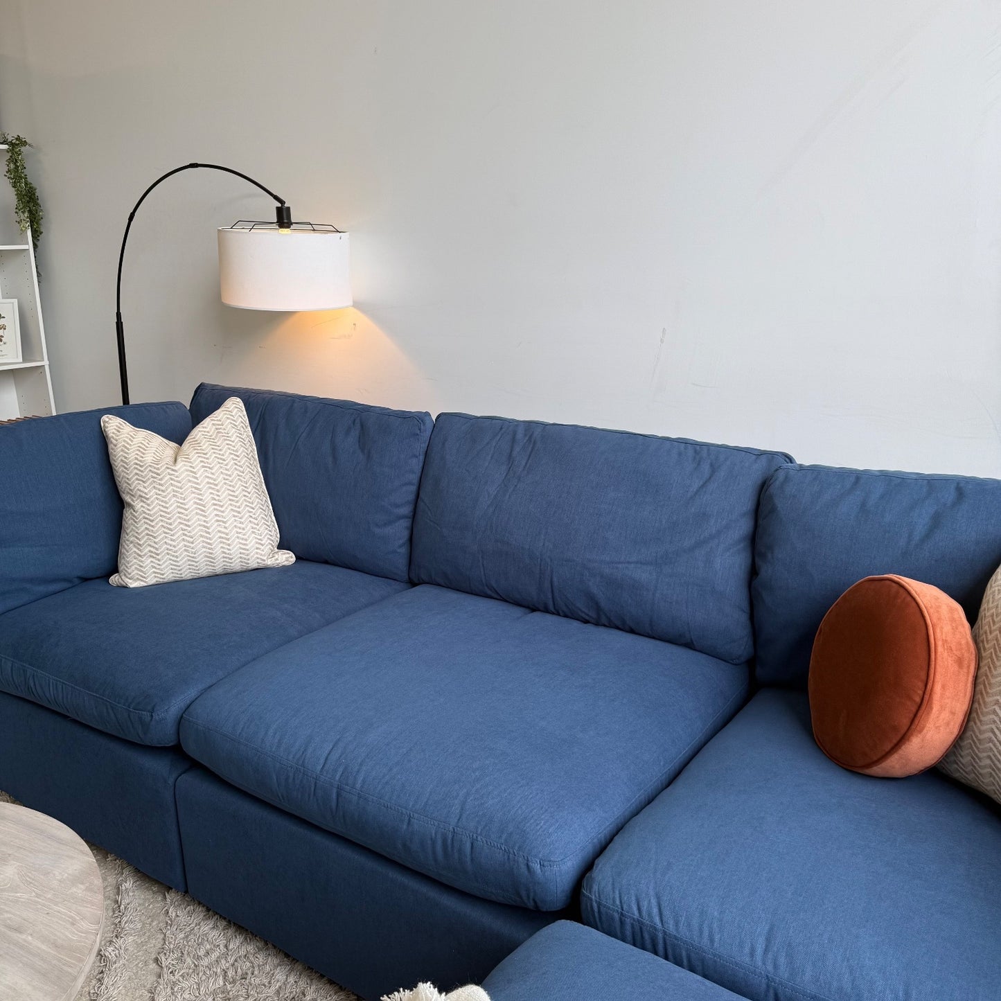 Albany Park Kova Modular 4 Pc Sectional in Denim Performance Brushed Canvas