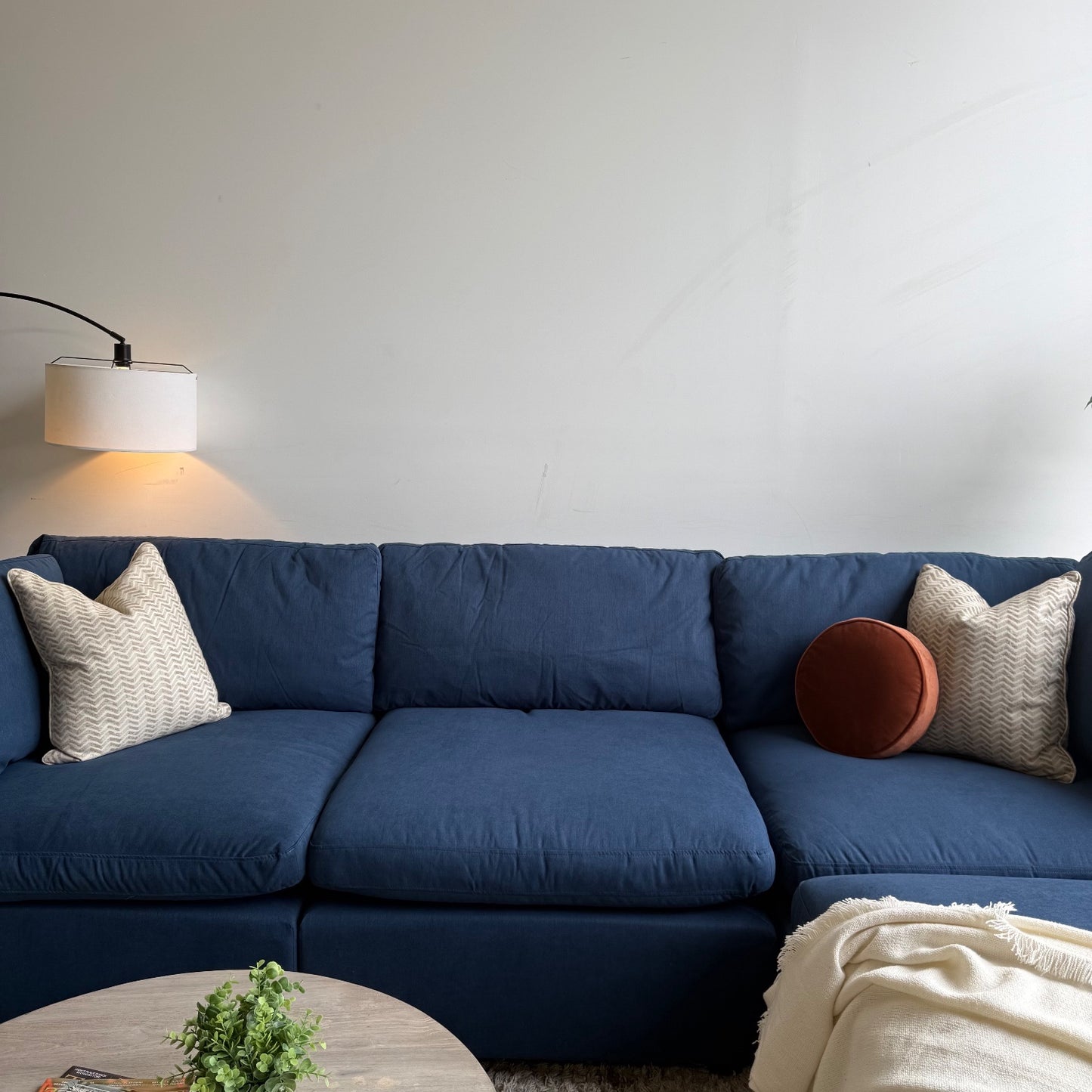 Albany Park Kova Modular 4 Pc Sectional in Denim Performance Brushed Canvas