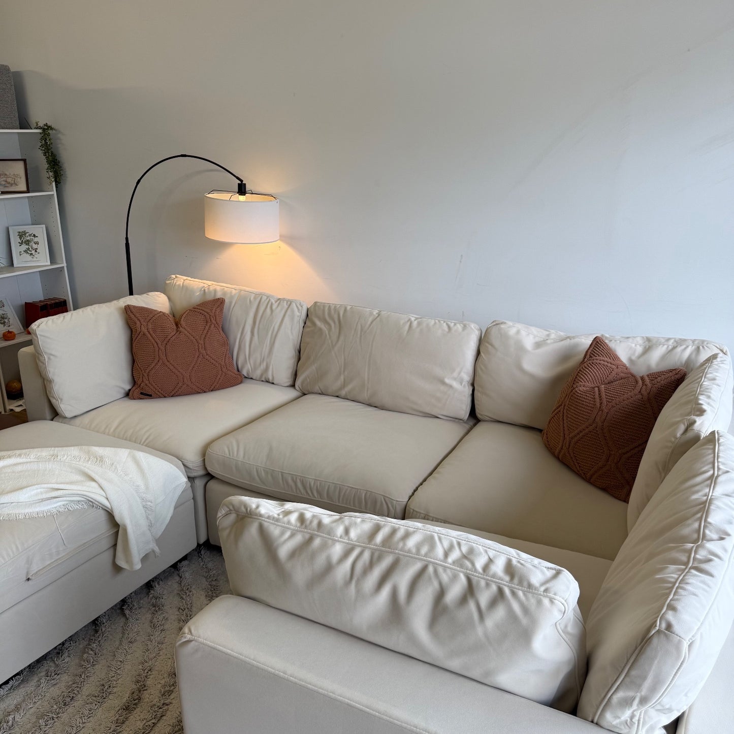 Albany Park Kova Modular 5 Pc Sectional in Almond Velvet