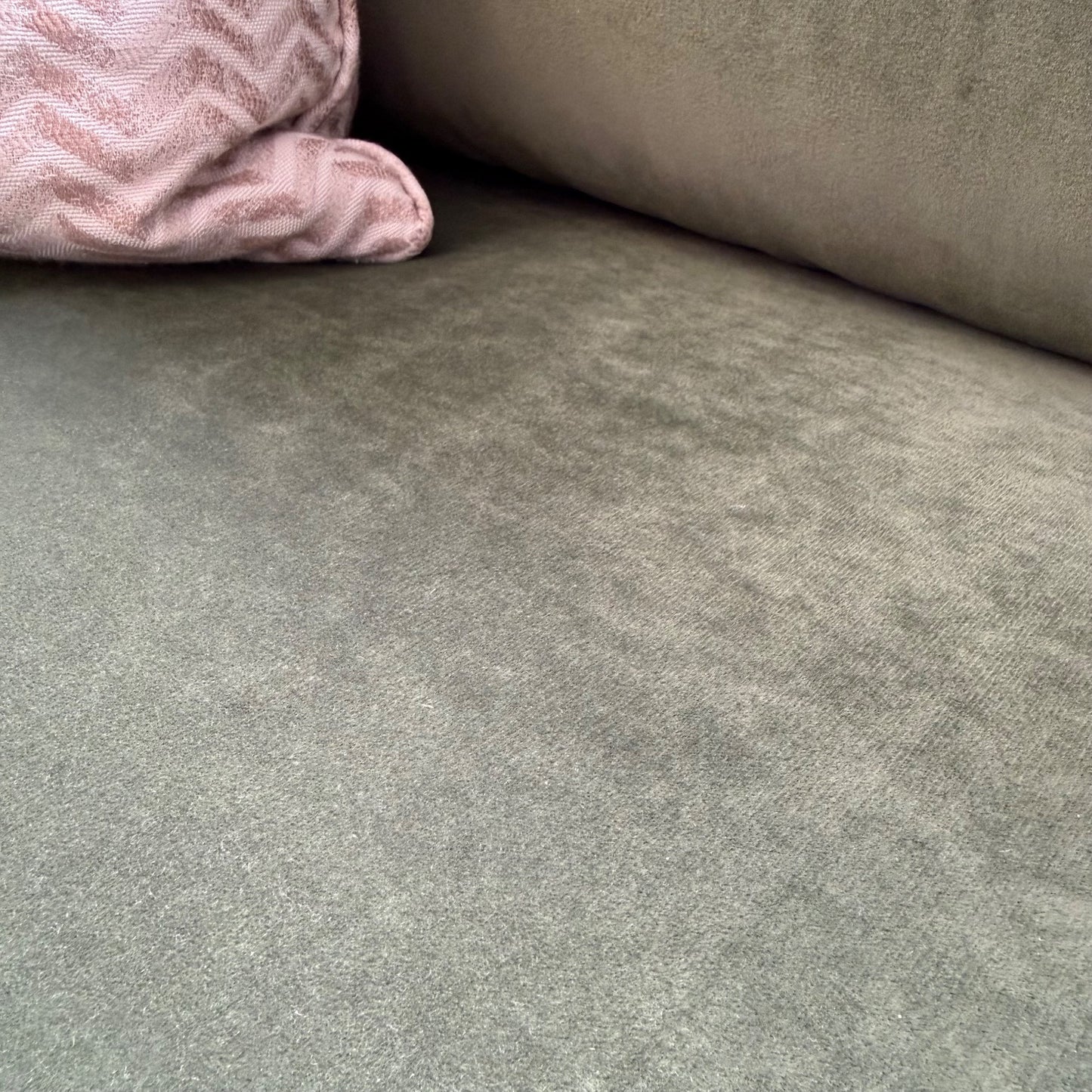 Interior Define 3-Seat Bumper Sectional in Sage Green Performance Velvet