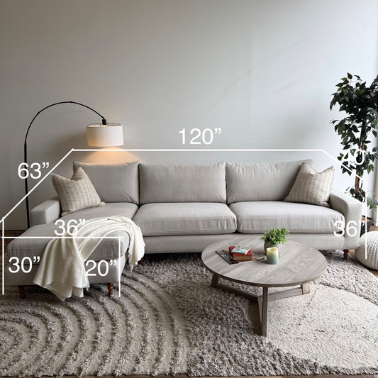 Interior Define Sloan Chaise Sectional In Performance Fabric