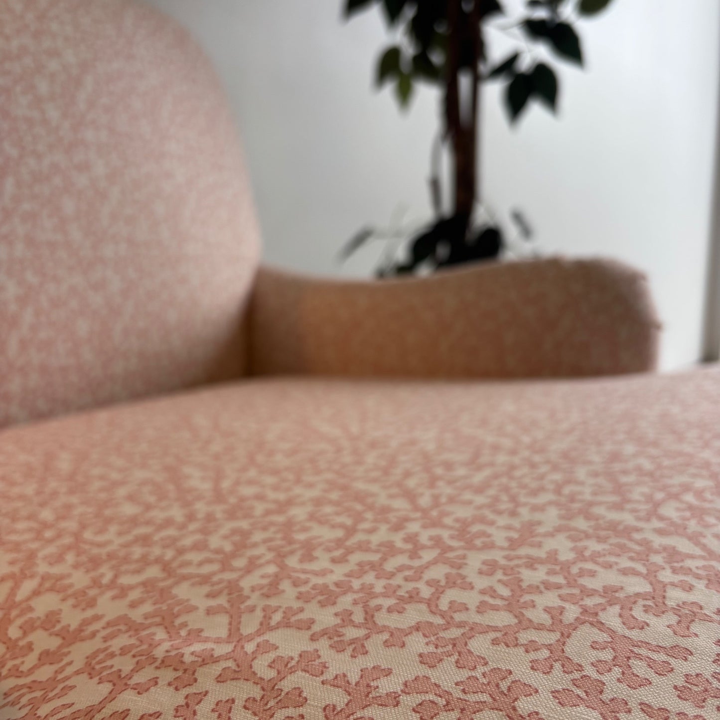 The Inside English Roll Arm Chair in Pink Flamingo Hele Bay