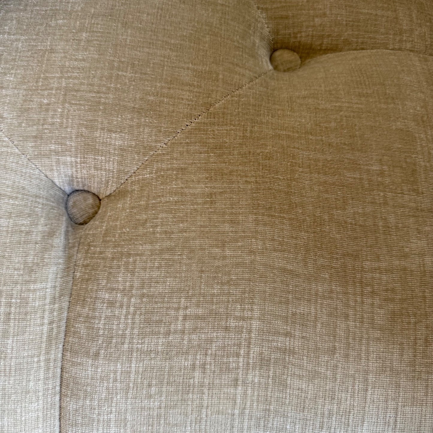 Interior Define Ms. Chesterfield Loveseat in Beige Performance Vintage Velvet